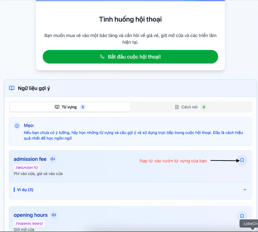 Learning vocabulary from situations